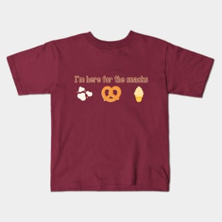 Here for the snacks Kids T-Shirt